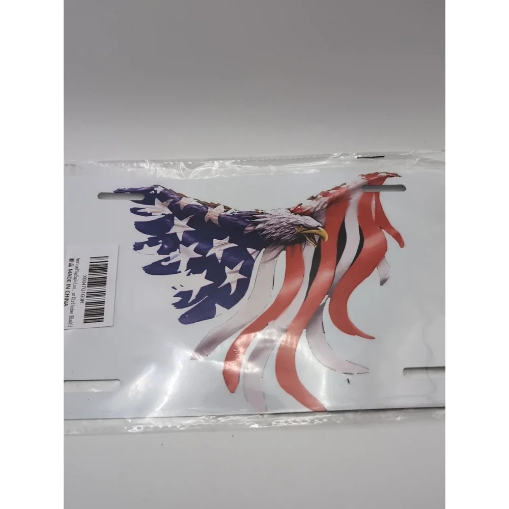 CafePress American‎ Flag Eagle License Plate (551514522)